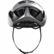 Load image into Gallery viewer, Black bicycle helmet on a white background
